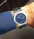 Gents Stainless Steel With Navy Blue Dial Herbelin Cap Camarat 12245B15