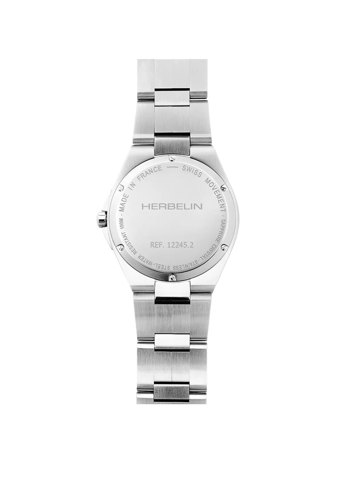 Gents Stainless Steel With Navy Blue Dial Herbelin Cap Camarat 12245B15