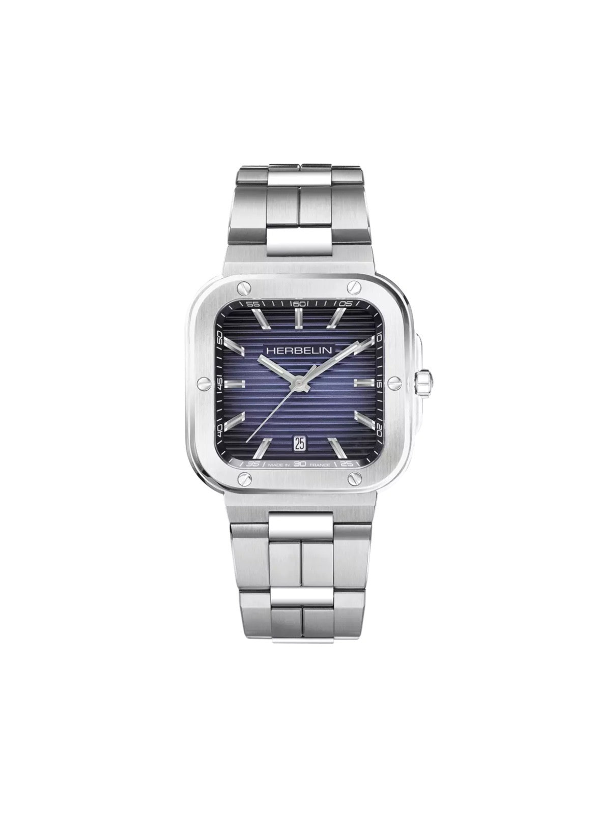 Gents Square Stainless Steel Herbelin Cap Camarat 12246B15