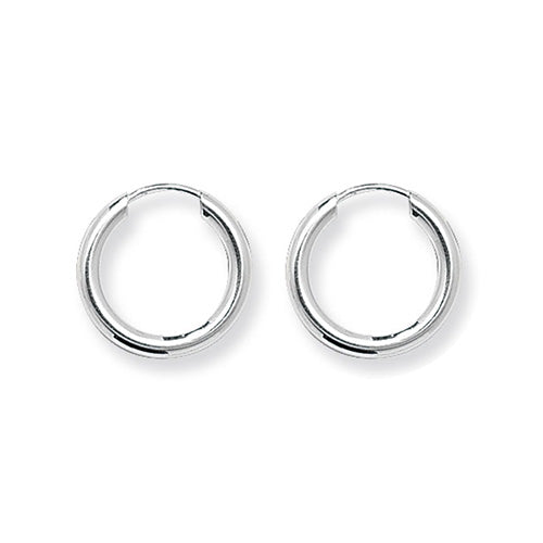 Sterling Silver 15mm Sleeper Hoop Earrings