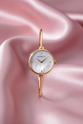 Ladies Gold Plated Herbelin Fil Mother of Pearl bangle watch 17206BP19