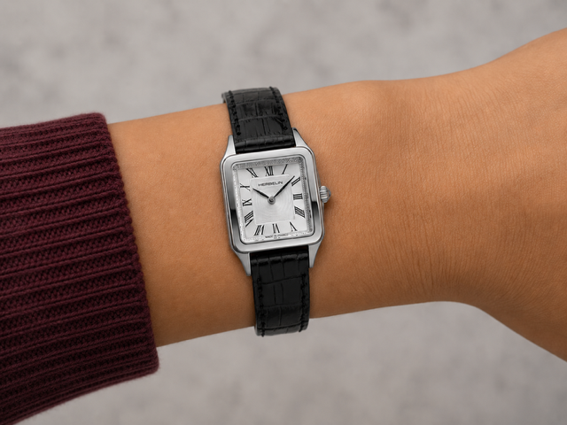 Ladies Stainless Steel Herbelin Luna with Leather Strap 1745AP01