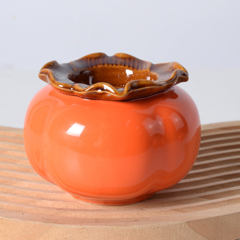 Ceramic Persimmon Decorative Vase Chinese Style