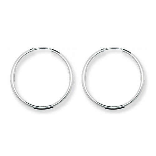 Sterling Silver 25mm Sleeper Hoop Earrings
