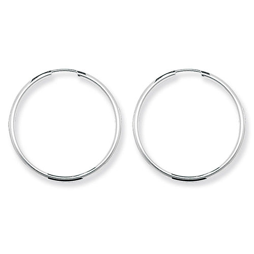 Sterling Silver 30mm Sleeper Hoop Earrings