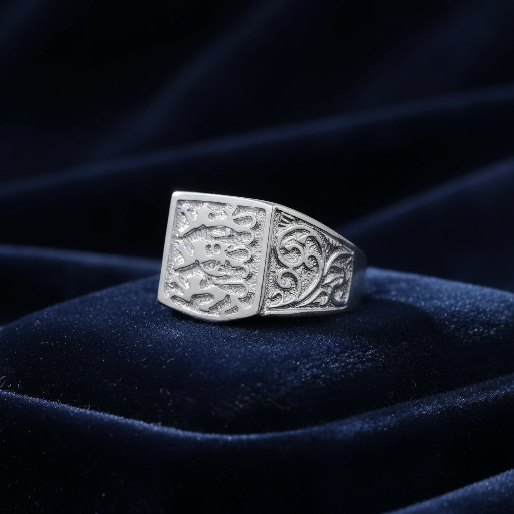 Sterling Silver Men's Three Lions Ring