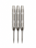Three metallic darts on a white background