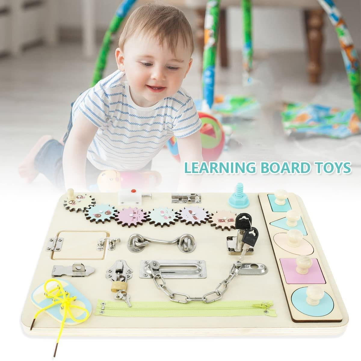 MONTESSORI BUSY BOARD TODDLER SENSORY TOYS PRESCHOOL MOTOR SKILLS ACTIVITIES