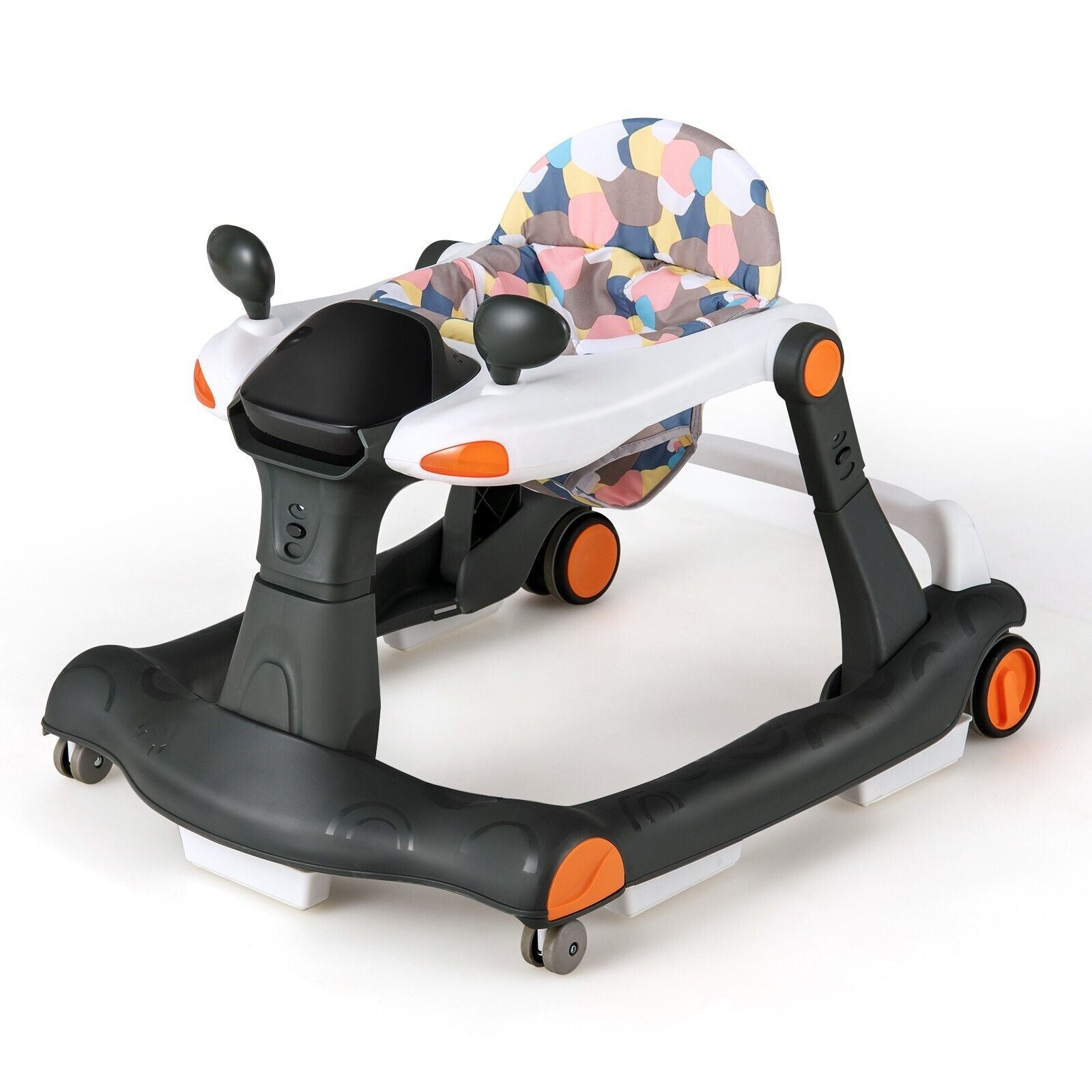 2-In-1 Foldable Baby Walker with Adjustable Height and Speed