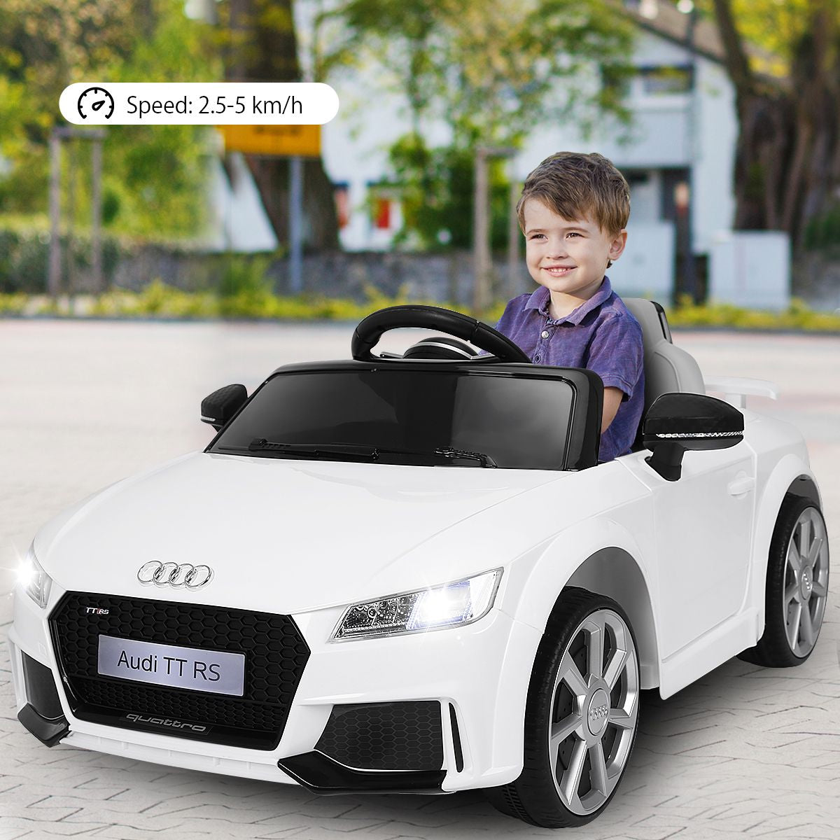 Licensed Audi TTRS 12V Battery-Powered Vehicle with 2 Motors MP3 Music