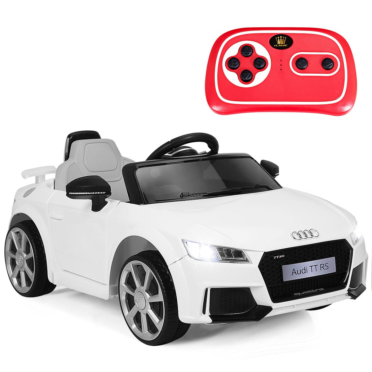 Licensed Audi TTRS 12V Battery-Powered Vehicle with 2 Motors MP3 Music