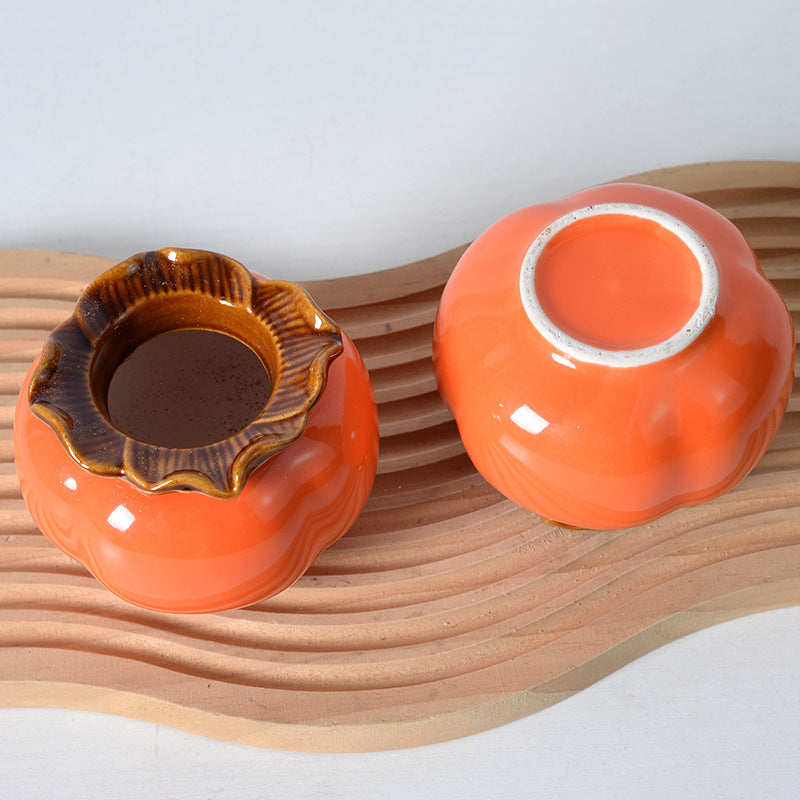 Ceramic Persimmon Decorative Vase Chinese Style