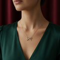 9ct Yellow Gold CZ Bow Necklace – Lifestyle