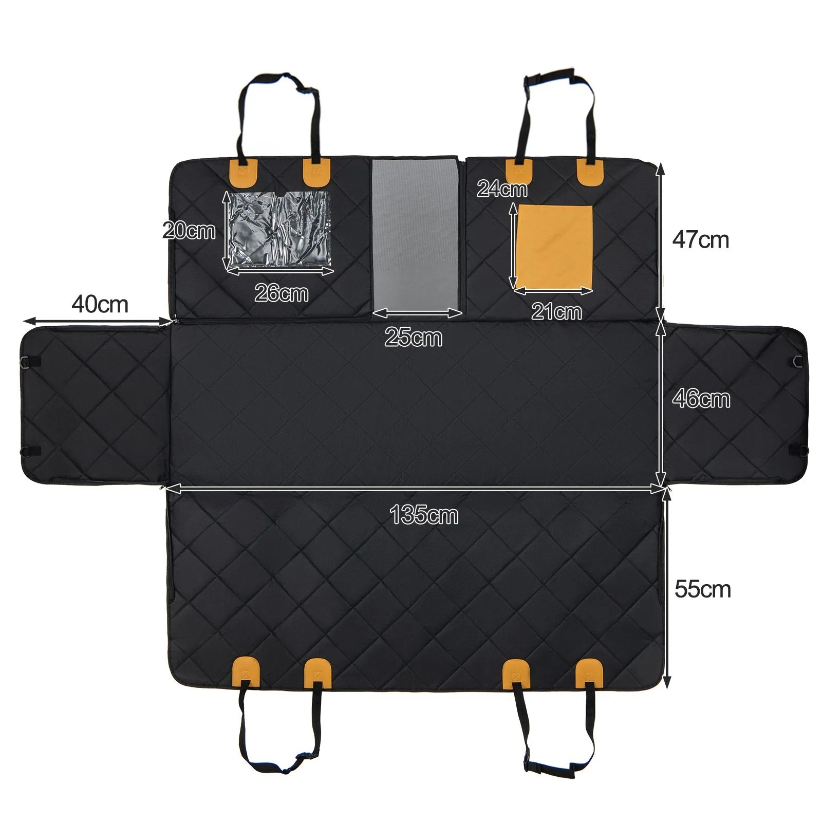 Waterproof Dog Car Seat Cover with Mesh Window