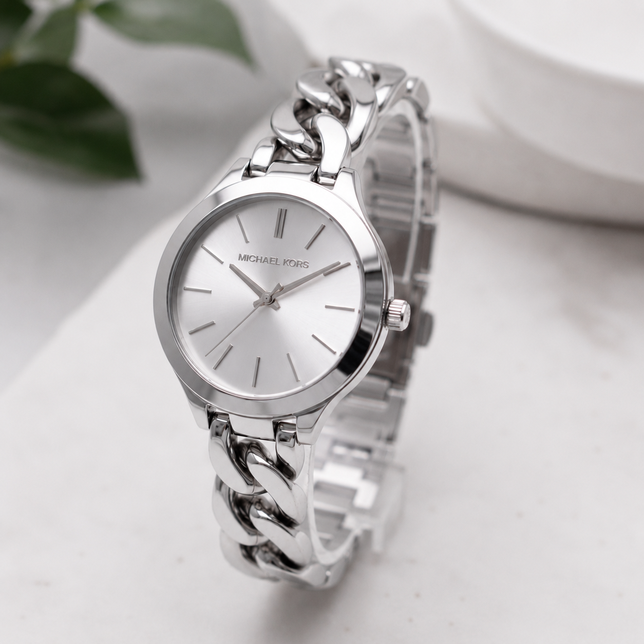 Michael Kors MK3279 Silver Chain-Link Women's Watch