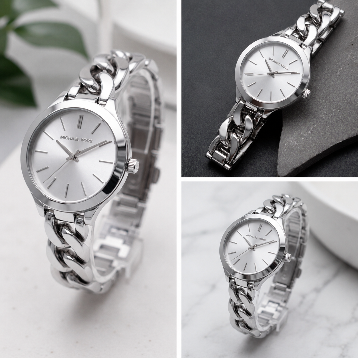 Michael Kors MK3279 Silver Chain-Link Women's Watch