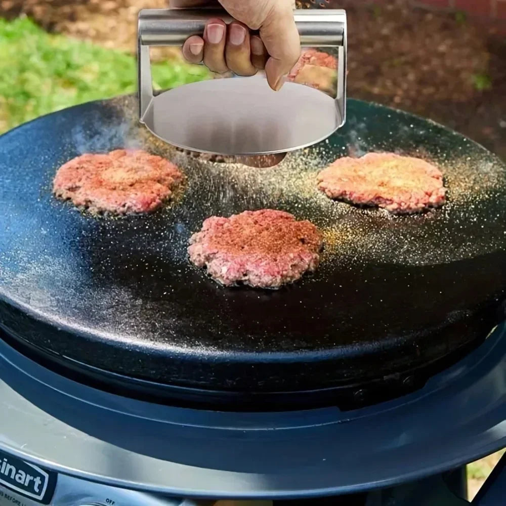 Stainless Steel Smash Burger Press Heavy Duty