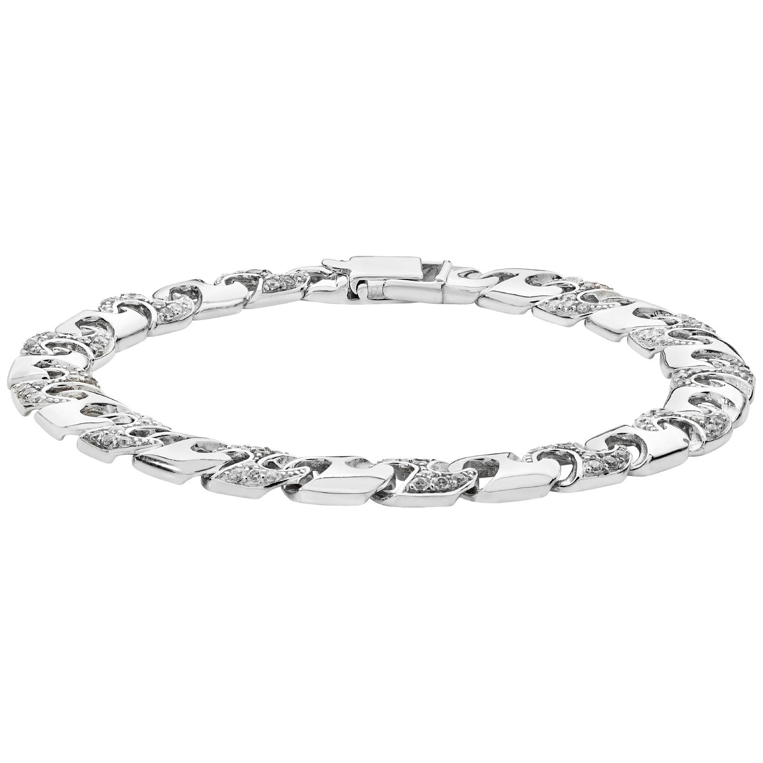 Sterling Silver Cast CZ Bracelet – Elegant Cubic Zirconia Tennis Bracelet