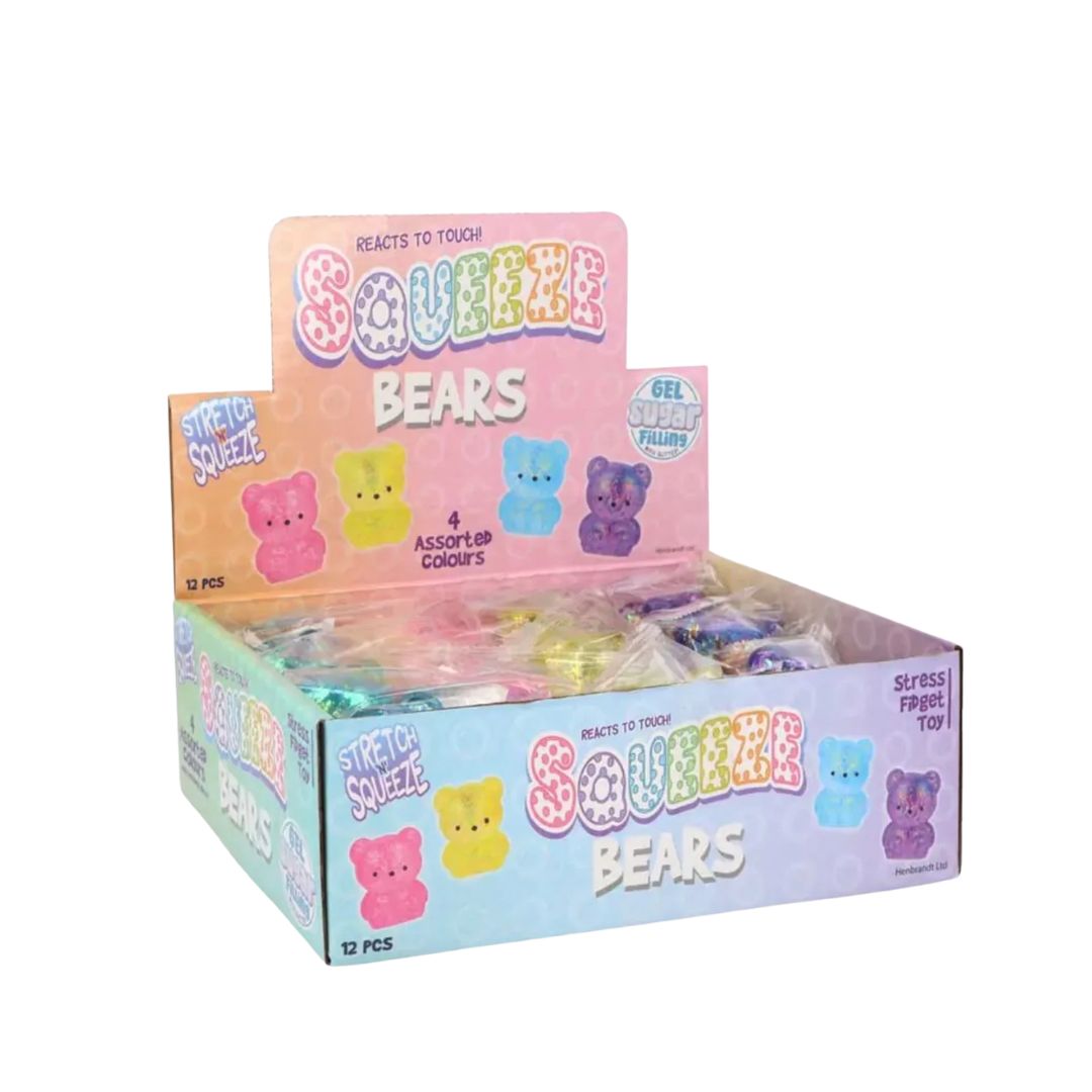 Squeeze Bears Sensory Toy in 4 Colour Choices