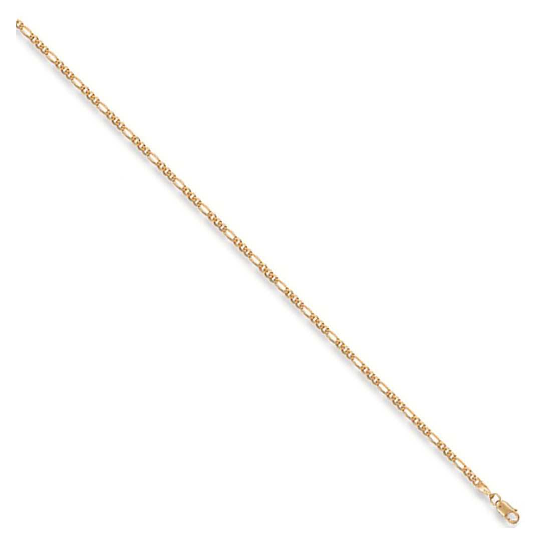 9ct Yellow Gold Figaro Anklet