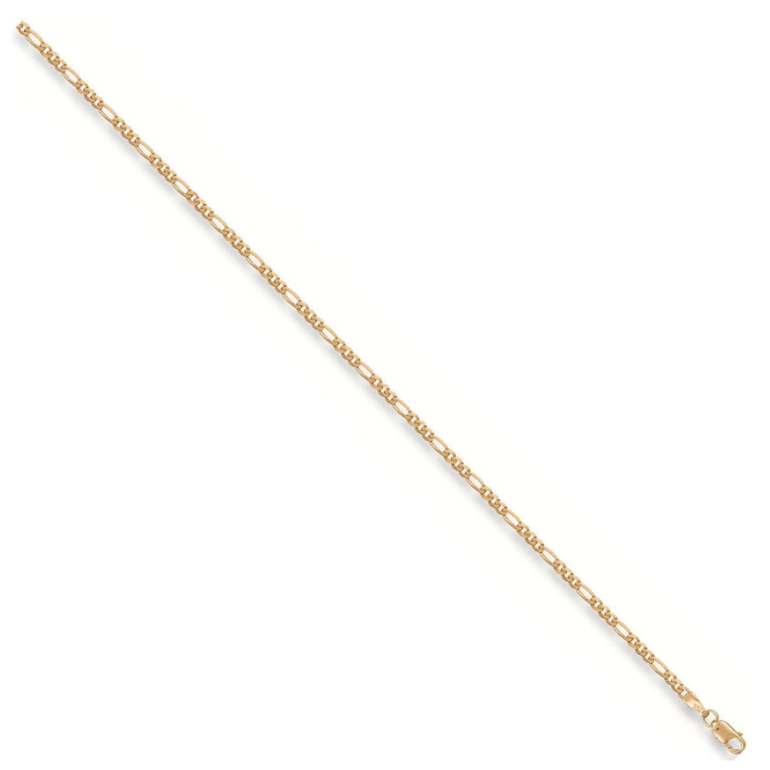 9ct Yellow Gold Figaro Anklet