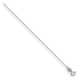 9ct White Gold 0.8mm Diamond Cut Trace Chain
