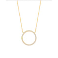 9ct Yellow Gold Circle of Life CZ Pendant Necklace (17"+2")