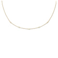 9ct Yellow Gold CZ By The Yard Bracelet & Necklace Set (7", 18", 36")