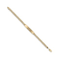 9ct Yellow Gold Curb ID Ladies Bracelet