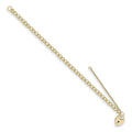 9ct Yellow Gold Open Curb & Padlock Charm Bracelet