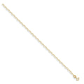 9ct Yellow Gold Heart Anklet