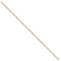 9ct Yellow Gold Rhodium Plated Figaro Anklet