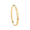 9ct Yellow Gold Greek Key Hollow Bangle