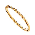 9ct Yellow Gold Hollow Twist Bangle 5.5mm