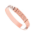 9ct Rose Gold Diamond Cut Expandable Baby Bangle