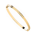 9ct Yellow Gold Greek Key Ladies Bangle 4.2mm