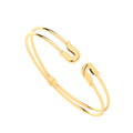 9ct Yellow Gold Safety Pin Style Ladies Bangle