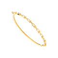 9ct Yellow Gold Bike Lock Link Ladies Bangle