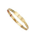 9ct Yellow Gold Diamond Cut Expandable ID Baby Bangle