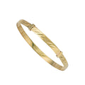 9ct Yellow Gold Diamond Cut Expandable Baby Bangle