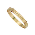 9ct Yellow Gold Diamond Cut Expandable ID Baby Bangle
