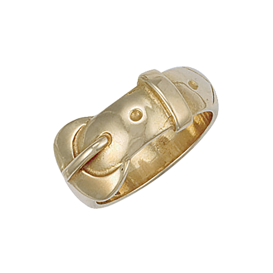 9ct Yellow Gold Buckle Ring