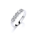 9ct White Gold 0.50ct 5 Stone Diamond Eternity Ring