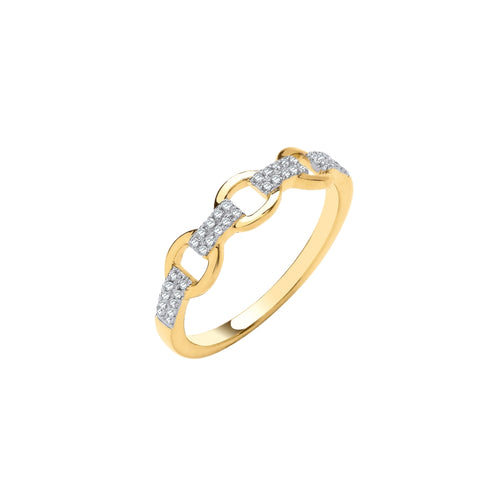 9ct Yellow Gold 0.10ct Diamond Ring