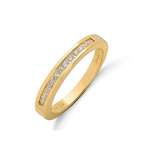 9ct Yellow Gold 0.25ct Diamond Eternity Ring (12 Stone)