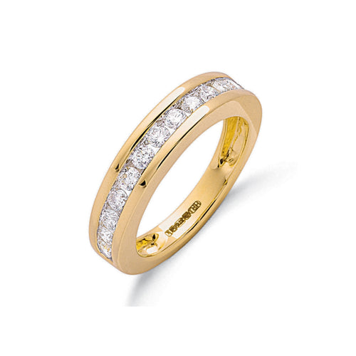 9ct Yellow Gold 0.75ct Diamond Eternity Ring (12 Stone)