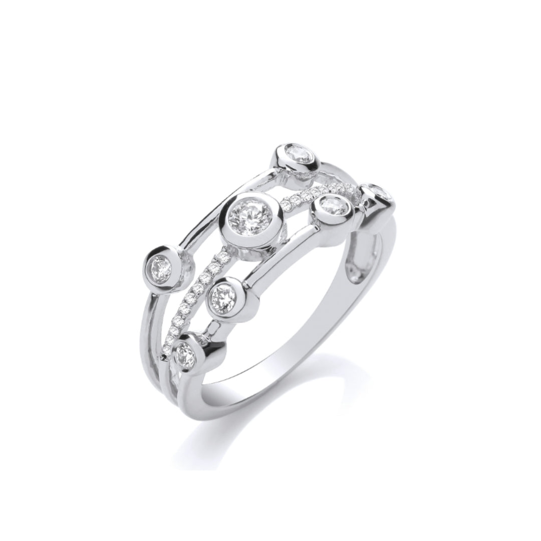 9ct White Gold 0.33ct Diamond Dress Ring