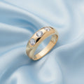 Gents 9ct Yellow Gold 1.00ct 3 Stone Diamond Ring