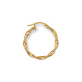 9ct Yellow Gold 26mm Twisted Hoop Earrings