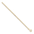 9ct Yellow Gold Hollow Diamond Cut Belcher Anklet